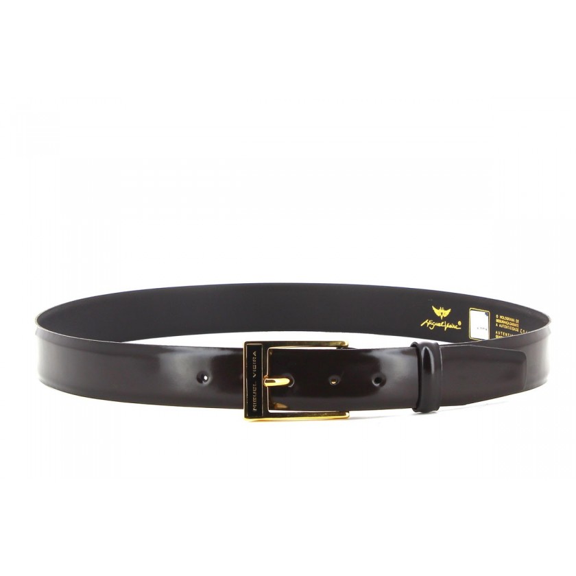 Man Brown Varnish Belt