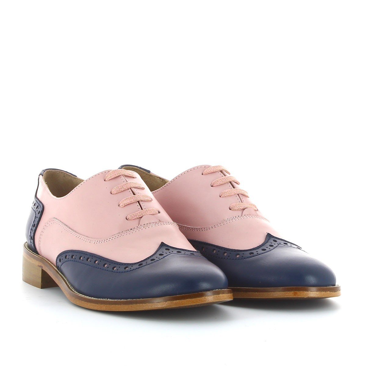 Chaussures Oxford roses et bleues pour femme, Bruno Bernardo