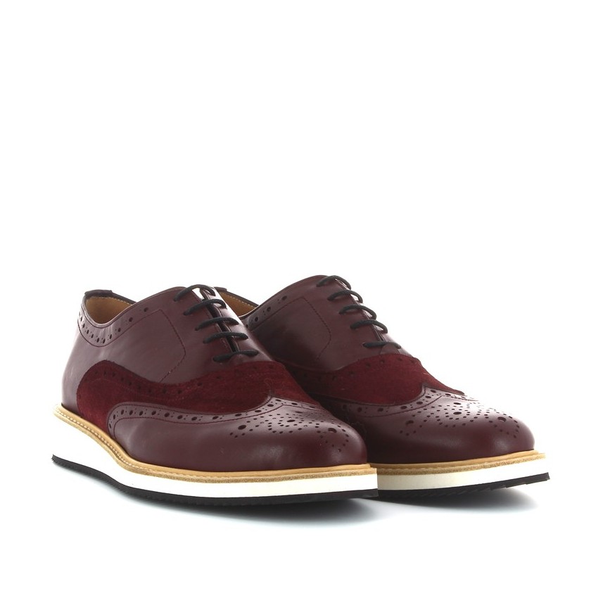 Sapatos Oxford Bordô Homem...