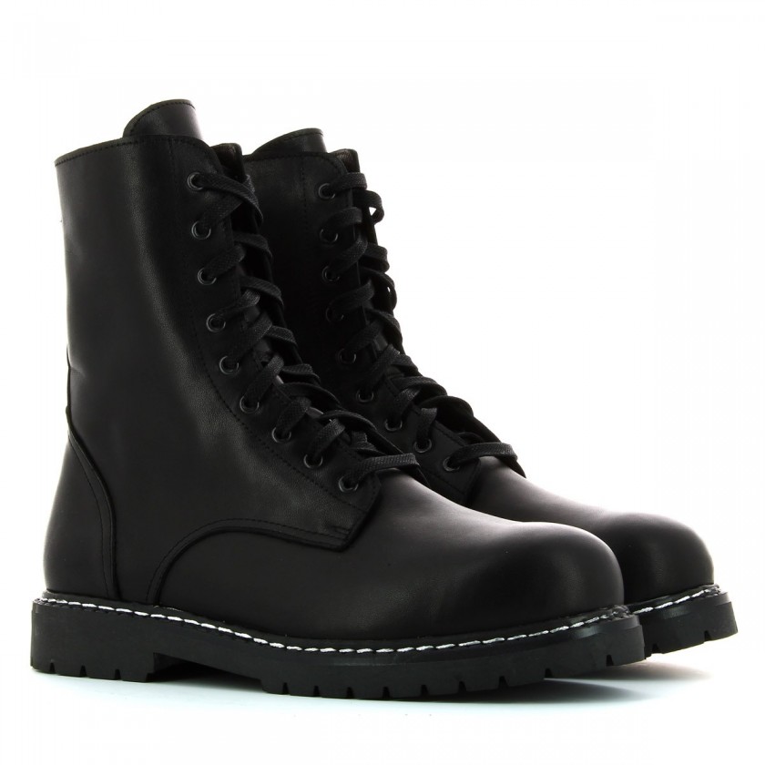 Botas Militares Tropa Pretas Bruber - Pele Legítima