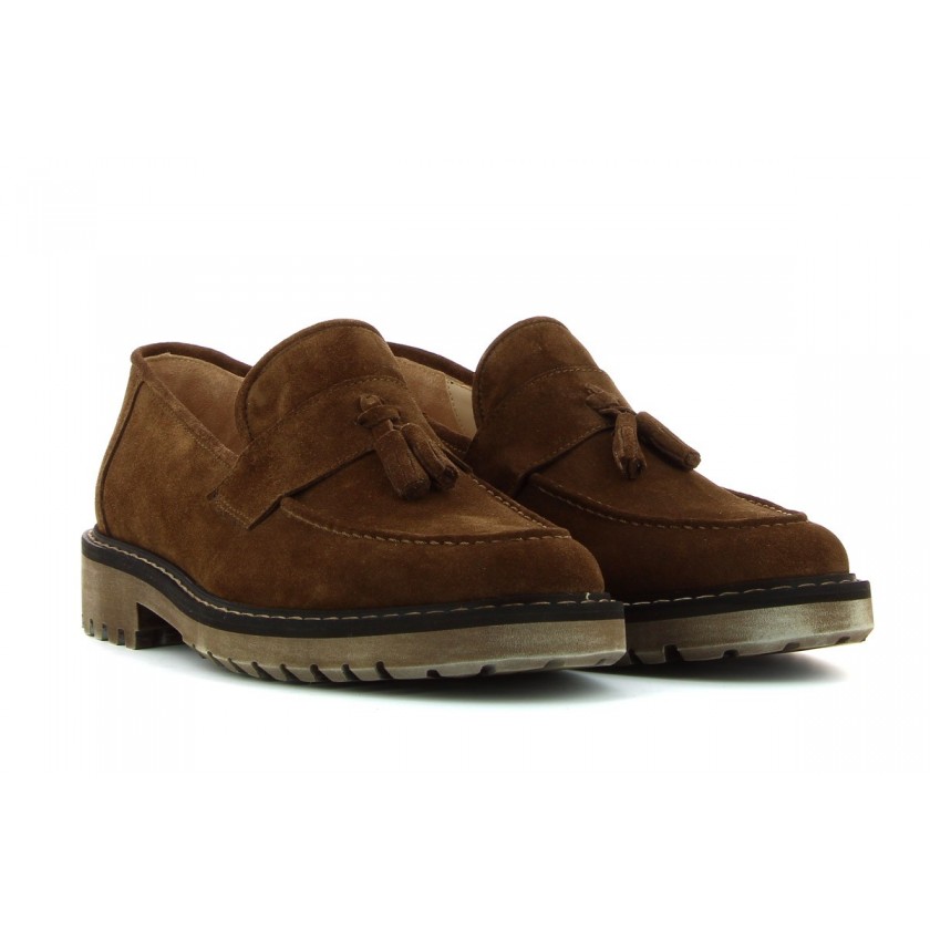 Brown suede shoes for men