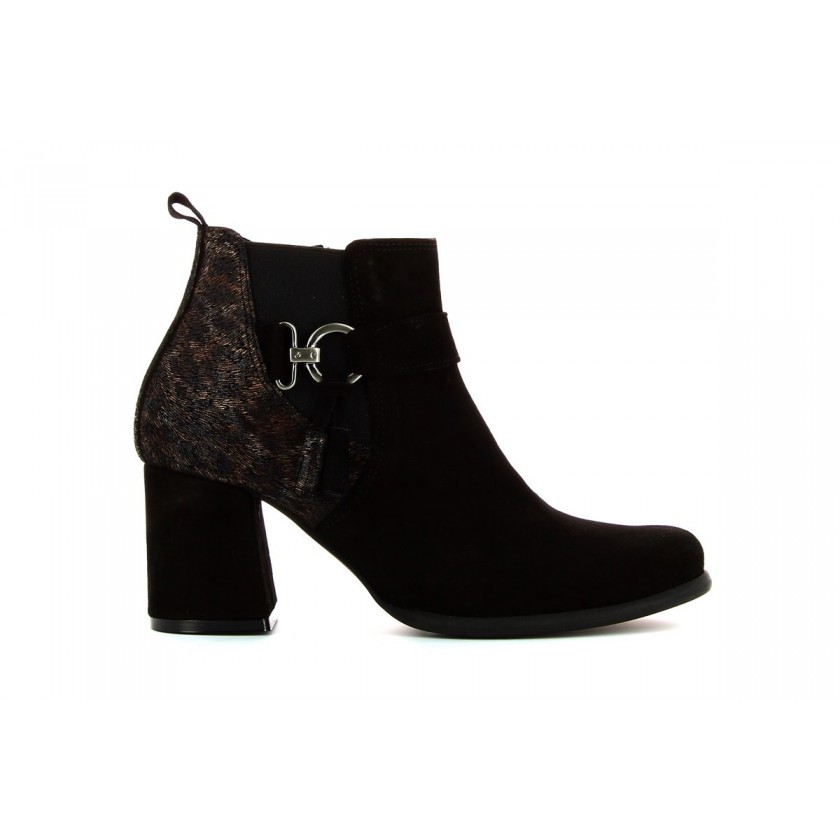 Black Suede Ankle Boots for Women