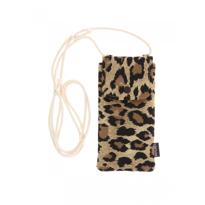 Bolsa de telemóvel de pendurar em leopardo