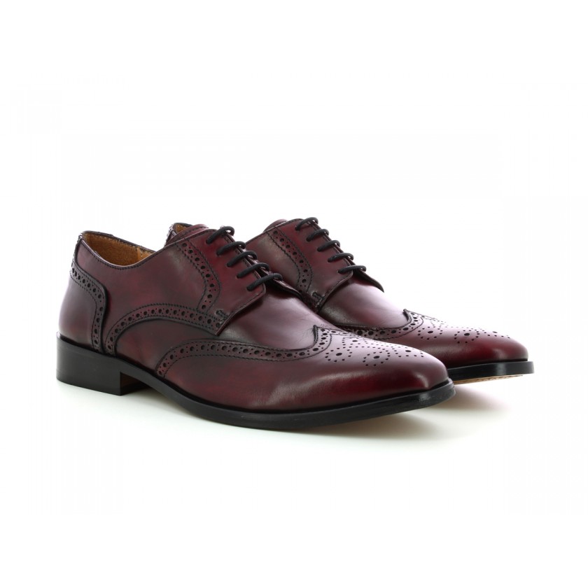Sapato Derby Bordo Full...