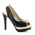 Sapatos Senhora Pretos / Ouro