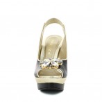 Sapatos Senhora Pretos / Ouro
