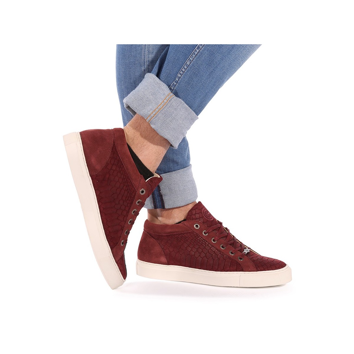 baskets homme bordeaux