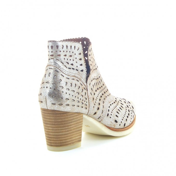 ladies silver ankle boots