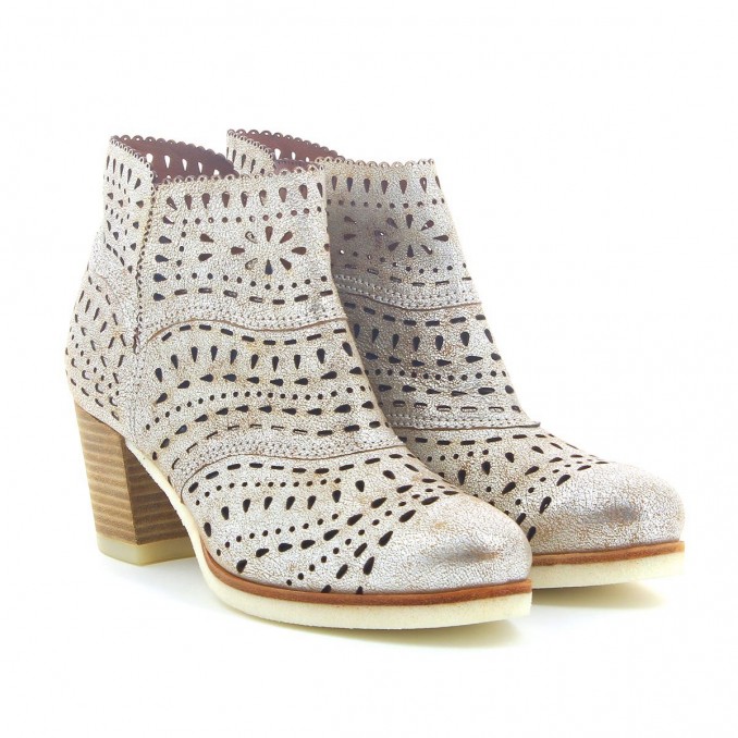 ladies silver ankle boots