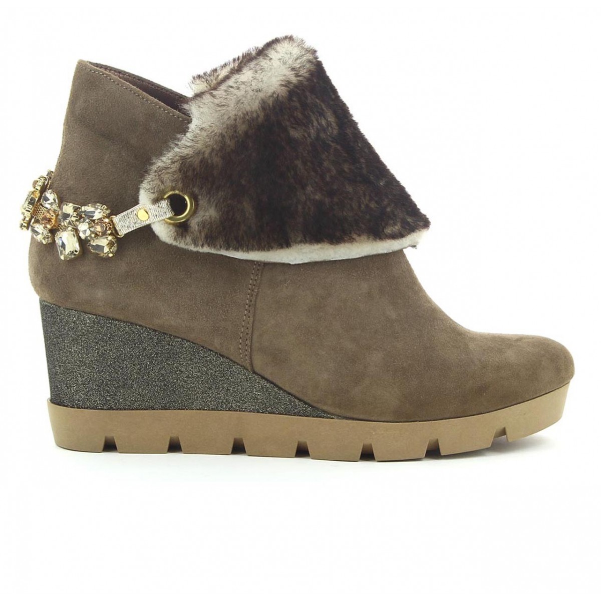 ladies taupe ankle boots